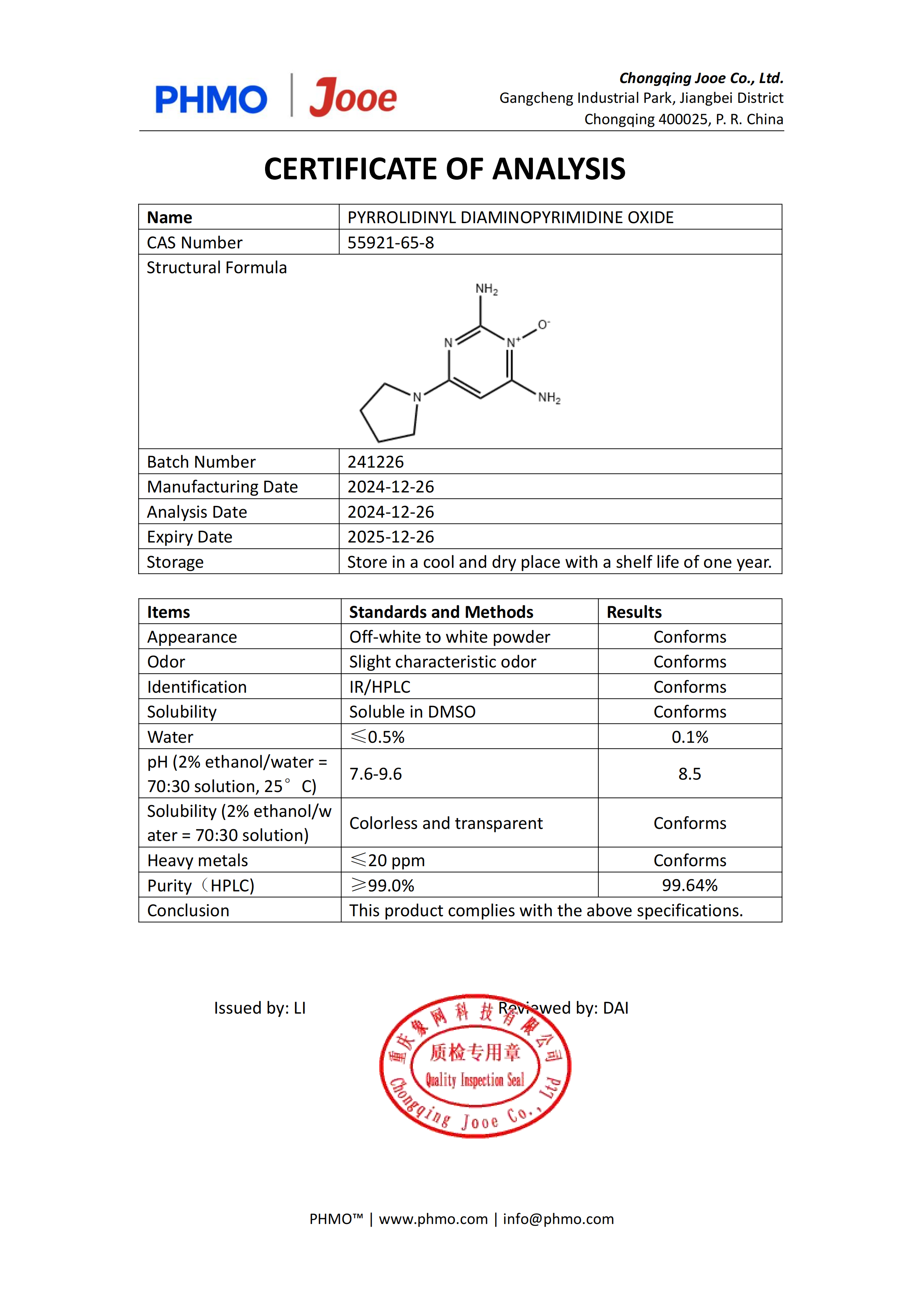 PYRROLIDINYL DIAMINOPYRIMIDINE OXIDE 6
